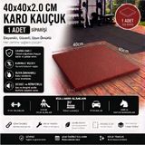 Doğa Kauçuk Karo Kauçuk Zemin Kaplama Kırmızı 40X40X2 cm (1 Adet)