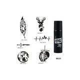 Doğa Serisi Spray Tattoo Geçici Dövme Yapma Seti Dark Siyah