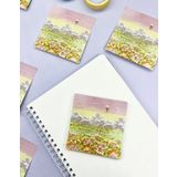 Doğa Temalı Yağlı Boya Tablo Çiftlik Postit/Sticky Note