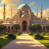 DOĞA VE MANZARA YATAY TARİHİ OSMANLI MİMARİSİ 05 ÇERÇEVESİZ 90X60CM PVC TABLO