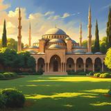 DOĞA VE MANZARA YATAY TARİHİ OSMANLI MİMARİSİ 07 ÇERÇEVESİZ 90X60CM PVC TABLO