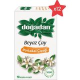Doğadan Beyaz Çay Portakal Çiçeği 12 Adet Ferahlatıcı Lezzet ve Doğal İçerik - Bitki Çayı