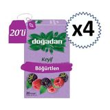 Doğadan Böğürtlen Meyve Çayı 20'li x 4 Adet Sağlıklı Yaşam Tercihi Bitki Çayı