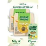 Doğadan Dökme Yeşil Çay Ananas 50 gr x 2 Adet ve Yeşil Çay Açai Ananaslı Poşet Çay 20'li