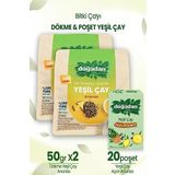 Doğadan Dökme Yeşil Çay Ananas 50 gr x 2 Adet ve Yeşil Çay Açai Ananaslı Poşet Çay