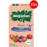 Doğadan Form Çilek & Yaban Mersini 18 Poşet Çay x 15 Adet