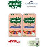 Doğadan Form Çilek & Yaban Mersini 18'li x 2 Adet ve Rosıe - Bitki Çayı