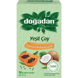 Doğadan Papaya & Hindistan Çevizli Yeşil Poşet Çay x 6 Paket