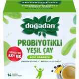 Doğadan Probiyotikli Yeşil Çay 14'lü - Bağışıklık ve Sindirim Desteği 4'li Avantaj Paketi - 4 Adet