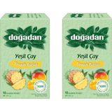 Doğadan Tropik Tatlar Poşet Yeşil Çay 18'li x 2 Adet - 1 Adet
