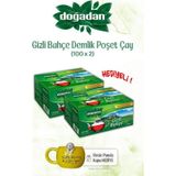 Doğadan x2 Gizli Bahçe Demlik Poşet Çay 100'lü ve ROSIE