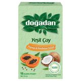 Doğadan Yeşil Çay 18'Li Hindistan Cevizi Ve Papaya Aromalı 23 G 8'Li Avantaj Paketi