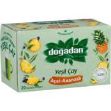 Doğadan Yeşil Çay 20'li Acai & Ananas Aromalı Poşet Çay 34G 8'li Avantaj Paketi - 8 Adet