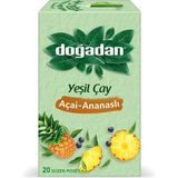 Doğadan Yeşil Çay Açai Ananaslı 20 Adet Ferahlatıcı Bitki Çayı Sağlıklı Yaşam Tercihi