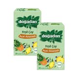 Doğadan Yeşil Çay Açai-Ananaslı 20 Süzen Poşet x 2 Paket - Bitki Çayı