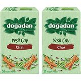 Doğadan Yeşil Çay Chai Poşet Bardak Çay 20 Süzen Poşet Çay 2'li