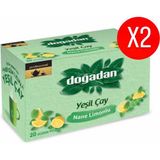 Doğadan Yeşil Çay Nane Limonlu 20 Poşet x 2 Adet - Bitki Çayı