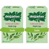 Doğadan Yumuşak İçimli Yeşil Çay 2 x 20'li Sade Bitki Çayı Özelliği ile Ferahlatıcı Lezzet