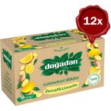 Doğadan Zencefil Limonlu Bitki Çayı 18'li x 12 Adet Vitamin ve Mineral Zengin İçerik ile Enerji Verir