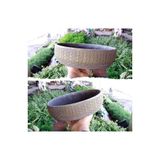 doğagarden 2 Adet Londra Dizayn Beton Aranjman ve Bonsai Saksısı Çiçek Desen Ağız Çap 20-30 cm çap