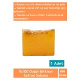 Doğal %100 Saf Özel Üretim Saç Cilt Vücut Kullanım Cilt Sıkılaştırıcı Safran Sabunu 1 Adet