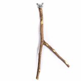 Doğal Ağaç Çatallı Kuş Tüneği Papağan Tünek Kafes İçin Doğal Ahşap Dal Tünek Boy 25-30 cm