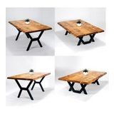 Doğal Ağaç Masif Hibrit Kütük Masa ve Sehpa 75 cm x 115 cm