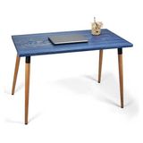 Doğal Ağaç Masif Kütük Masa Ahşap Çalışma Masası Ofis Masası 60CM x 90CM ( Ağaç Ayak ) - 60x90 cm - Indigo