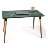 Doğal Ağaç Masif Kütük Masa Ahşap Çalışma Masası Ofis Masası 60CM x 90CM ( Ağaç Ayak ) - 60x90 cm - Yeşil