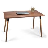 Doğal Ağaç Masif Kütük Masa Ahşap Çalışma Masası Ofis Masası 60CM x 90CM ( Ağaç Ayak ) - Bakır - 60x90 cm