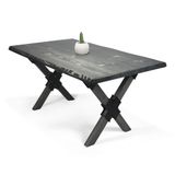 Doğal Ağaç Masif Kütük Masa Yemek Masası (Ağaç Ayak) 90cm x 200cm