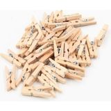 Doğal Ahşap 2.5 cm Küçük Mandal 24'lü Set - Seçenek 1