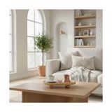 Doğal Ahşap Ayaklı Sunumluk ve Dekoratif Stand Koleksiyonu - Misket Ayaklı Banyo ve Mutfak Tezgah Üstü Düzenleyici Tepsi - Kahve ve Ikram Sunum Yükselticisi (Model 2) - 0,60 x 19 x 29 cm