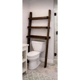 Doğal Ahşap Banyo Düzenleyici Klozet Üstü Ahşap Raf - Bej