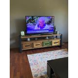 Doğal Ahşap Çekmeceli Tv Ünitesi -ceviz Pürüzsüz-180x43x55 Cm