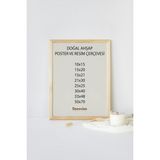 Doğal Ahşap Çerçeve -Boş Çerçeve-Resim Çerçevesi, Poster Puzzle Çerçevesi (Ön Korumalı,postersiz) - 33x48