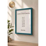 Doğal Ahşap Çerçeve -Boş Çerçeve-Resim Çerçevesi, Poster Puzzle Çerçevesi (Ön Korumalı,postersiz) - Lacivert - 50x70