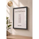 Doğal Ahşap Çerçeve -Boş Çerçeve-Resim Çerçevesi, Poster Puzzle Çerçevesi (Ön Korumalı,postersiz) - Siyah - 21x30