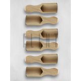 Doğal Ahşap Gürgen Baharat Kaşığı 6'lı Set | Mini Ölçü Kaşığı | Kahve, Tuz, Şeker, Bal ve Reçel İçin | 8,5 cm