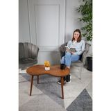 Doğal Ahşap Masif Orta Sehpa , Modern Asimetrik Iskandinav Sehpa , Unique Orta Sehpa Ceviz - ceviz