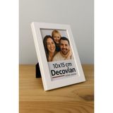 Doğal Ahşap Modern Ayaklı Tekli Fotoğraf Çerçevesi - Beyaz Renkli Masaüstü Çerçeve- Boş Resimsiz - 10x15