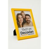 Doğal Ahşap Modern Ayaklı Tekli Fotoğraf Çerçevesi - Sarı Renkli Masaüstü Çerçeve- Boş Resimsiz - 15x21