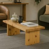 Doğal Ahşap Modern Orta Sehpa - El Yapımı Minimal Tasarım, Masif Çam - natural