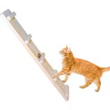 Doğal Ahşap Portatif Kedi Merdiven Yolu, Duvara ve Yere Monte Edilebilir, 60CM Kahverengi - Seçenek 1