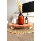 Doğal Ahşap Sunum | Top Ayaklı Sunum Standı | 29 cm | El Yapımı Ahşap | Pastalık | Keklik | Doğrama - 1 Adet