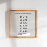 Doğal Ahşap Tablo Poster Çerçeve Siyah Farklı Boyut Seçenekleri aHŞAP (20 X 20)