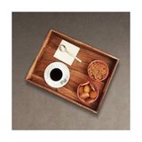 Doğal Akasya Ağacı Ahşap Çay, Kahvaltı ve Sunum Tepsisi – El Yapımı, Dekoratif ve Çok Amaçlı Servis Tepsisi (Akasya, 48X34 Cm) - standart