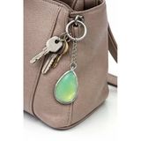 Doğal Aventurin Taşlı Metal Anahtarlık I Yeşil Unisex Şık Tasarım