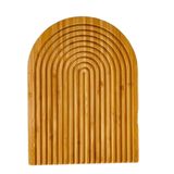 Doğal Bambu Oval Çizgili Sunum ve Kesme Tahtası – Estetik, Dayanıklı ve Çok Amaçlı Mutfak Sunum Seti (32x24 cm)