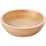 Doğal Bambu Salata Kasesi – 20CM &amp; 25CM Çap Seçenekli El Yapımı Derin Ahşap Servis ve Ka